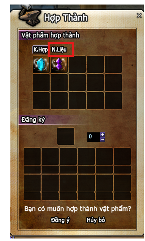 Chọn Nguyên Liệu