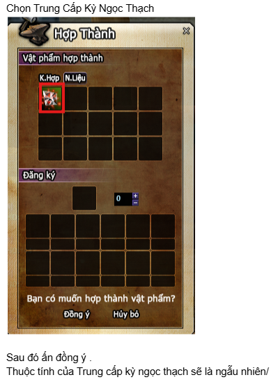 Chọn Trung Cấp Kỳ Ngọc Thạch